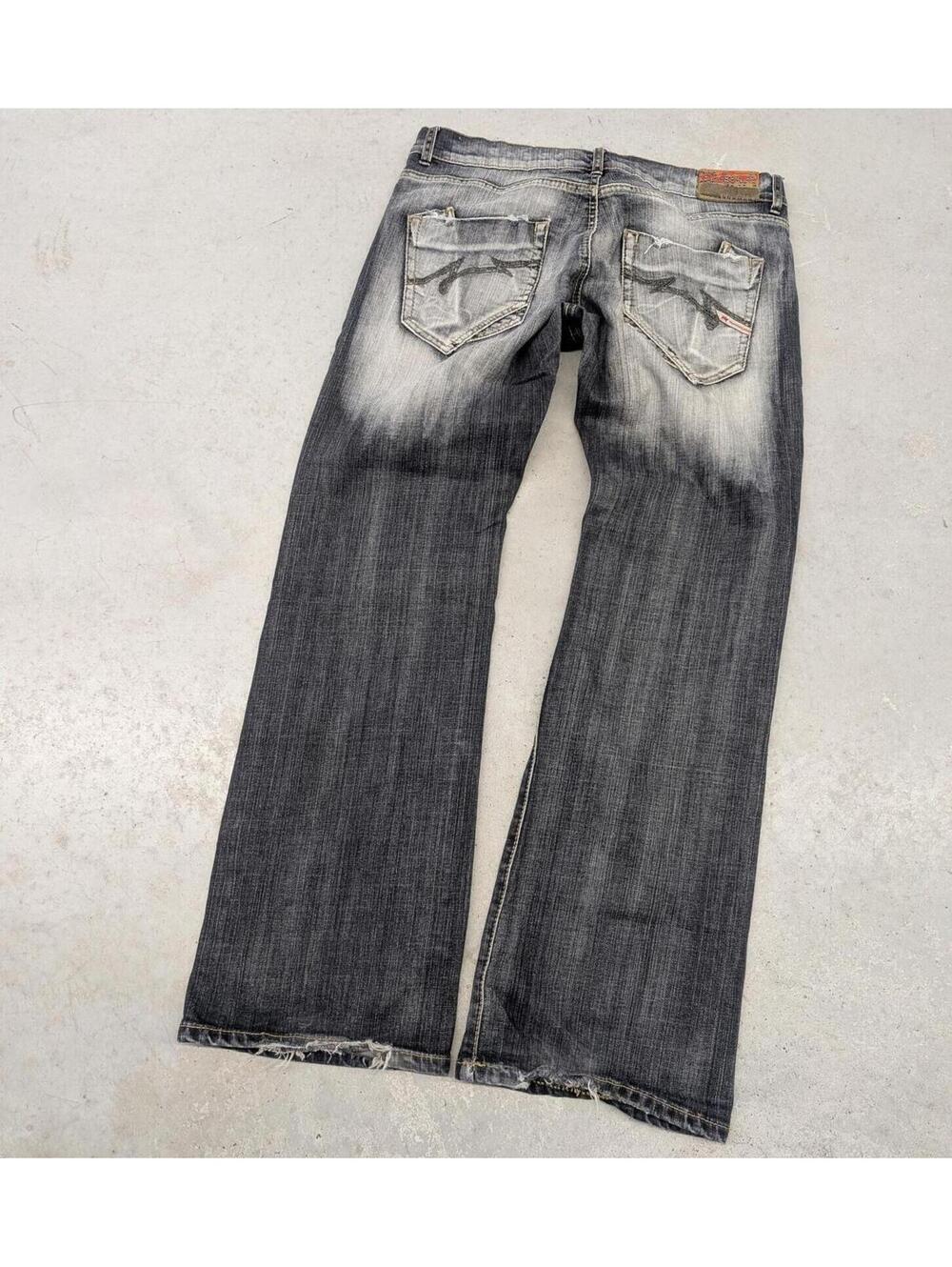 Y2K Parasuco Denim Legend Black Acid Washed Bootcut Jeans